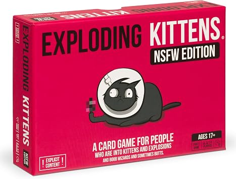 Exploding Kittens NSFW Edition 2-5 Players - Ages 17+ 15 Minutes to Play - Party & Family Card Game for Adults