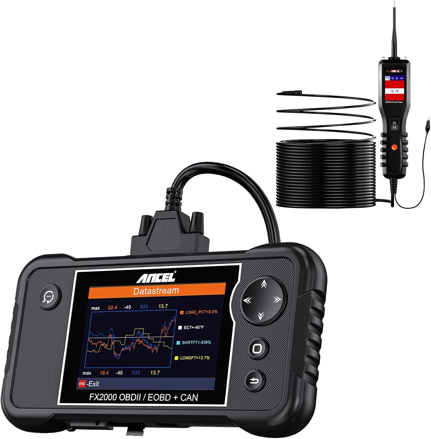 ANCEL PB100 Automotive Power Circuit Probe Tester + FX2000 Automotive ABS SRS Transmission Diagnostic Scan Tool