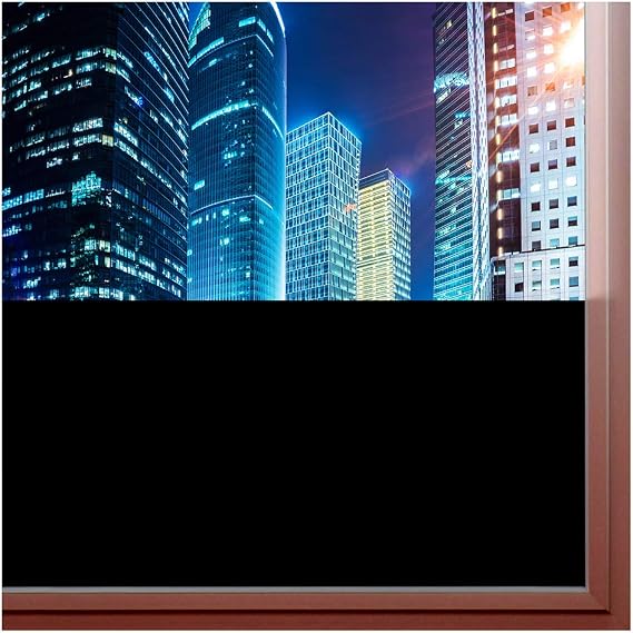 BDF BLKT Window Film 24-Hour Opaque Privacy Blackout - 12in X 49ft | Opaque 24hr (Day and nNight) Privacy, UV Blocking, 100% Light Blocking