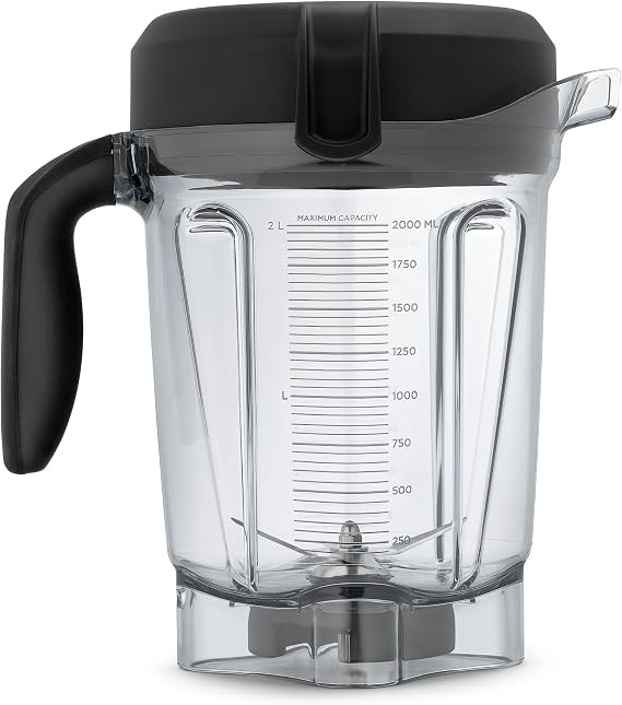 Vitamix Container, 64oz. Low-Profile, Clear | Does Not Work with Ascent, Ascent X or Venturist Blenders, Fits Under Most Cabinets, Dishwasher Safe
