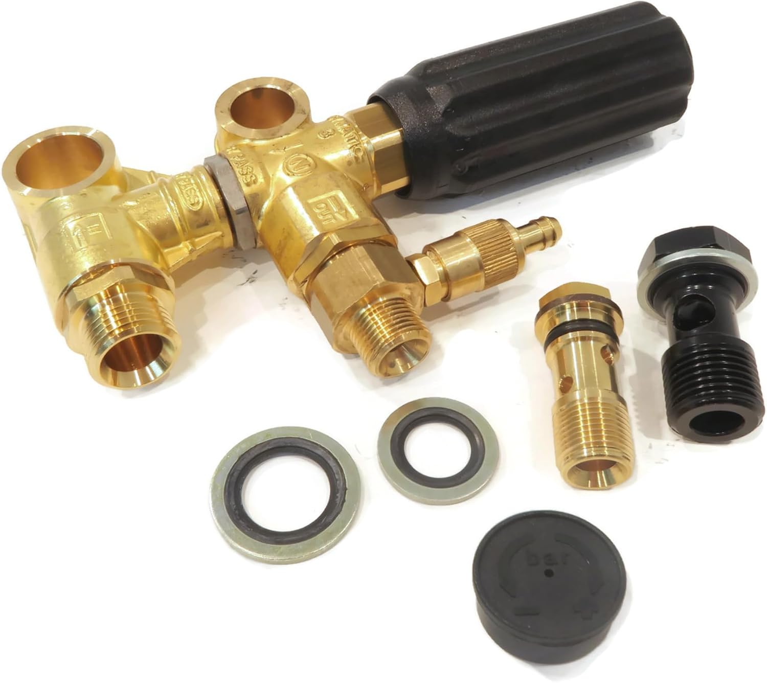 The ROP Shop Genuine OEM Annovi Reverberi Gymatic 3B Unloader, Injector & Bolt Set for Pump RR, XM & RK