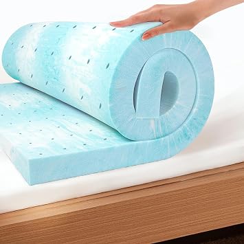 EGO Topper 2 Inch King Memory Foam Mattress Topper, Gel Foam Mattress Topper for Pressure Relief, Ventilated Design Bed Topper in a Box, CertiPUR-US Certified, 76"80", Medium