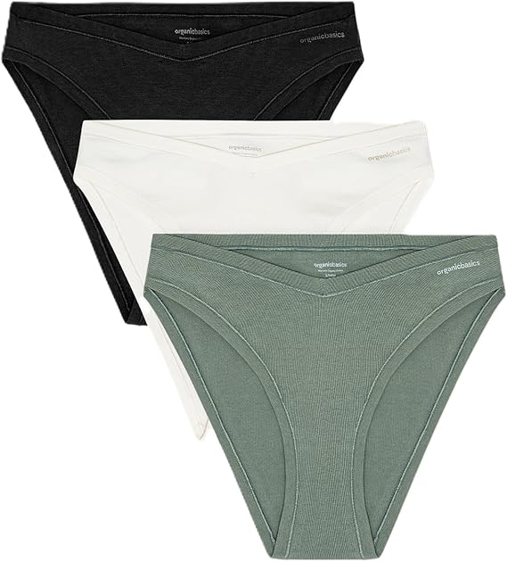 Organic Basics Women's Flex Organic Cotton Cheeky Brief Underwear 3-pack