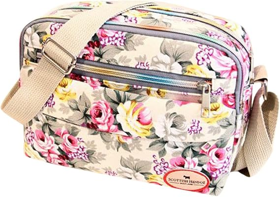 Sale Clearance Women Handbags Halijack Ladies Vintage Printing Canvas Messenger Bag College Girl Casual Travel Purse Cosmetic Bag Summer Beach Bag Small Shoulder Bag Crossbody Bag (White)