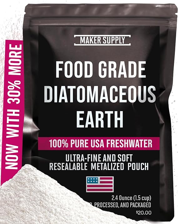 Food Grade Diatomaceous Earth Powder – 2.4 oz | Ultra Fine Freshwater DE