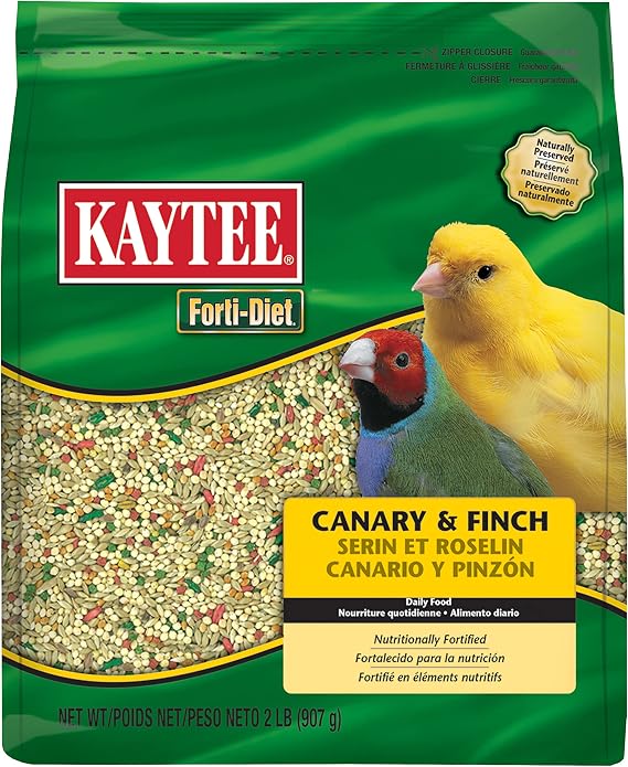 Kaytee Forti-Diet Pet Canary and Finch Bird Food, 2 lb