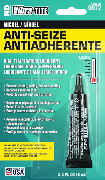 Vibra-TITE 9072 Nickel Anti-Seize Compound Lubricant, 2600 Degree F Maximum Temperature, 6mL Tube
