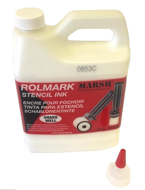 20923 Rolmark Stencil Ink, 1 qt Can, White