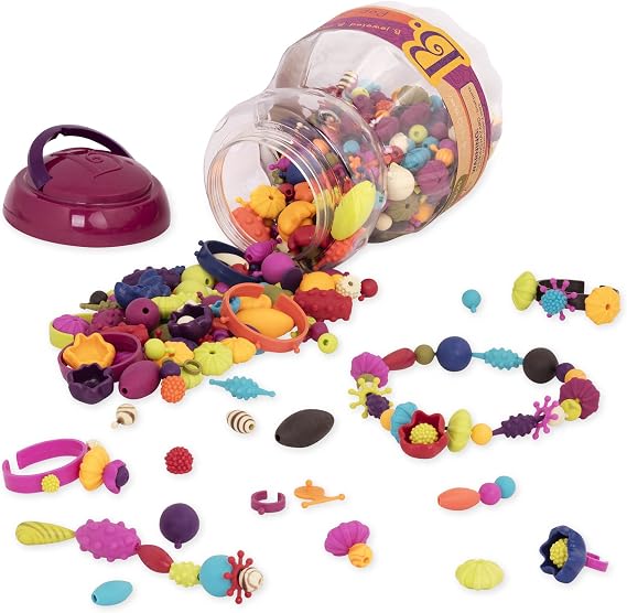 B. toys Pop Arty! Pop Beads Jewelry Making Kit, 500 Pieces, Arts & Crafts