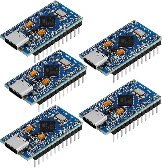 Pro Micro Board Development Module Atmega32U4 5V 16MHz USB Programming Development Board Microcontroller Compatible with Arduino IDE 3 pieces