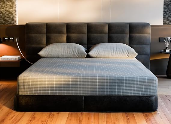 Grounding Sheets King, 95% Organic Cotton+ 5% Pure Silver Fiber, Grounded Sheets with Grounding Cord, Bed Grounding Kit for Healthy Sleep Therapy [76"x 80"x 16" Gray-King]