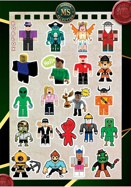 Roblox Sticker Etiket 21'Li Paket Laptop Telefon Tablet Bullet Journal Etiket