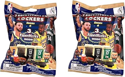 Teenymates Party Animal 2020 - 2021 Lockers NBA Series 6 Basketball Figures Gift Set Party Bundle, Lot of 2 Mystery Packs, Multicolor