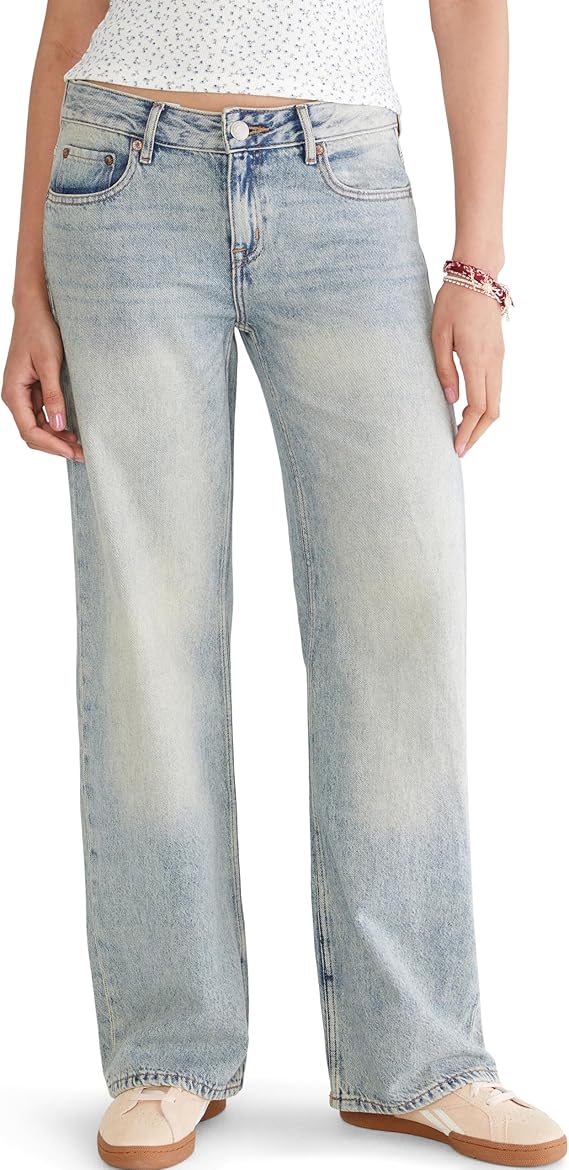 AEROPOSTALE Women's Low Rise Baggy Wide Leg Jeans