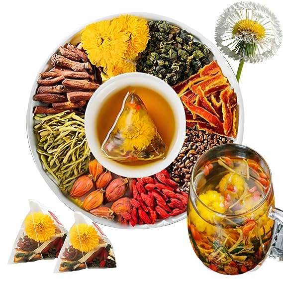 Goji Berry Chrysanthemum Tea,30bags,Wolfberry,Chrysanthemum,Dandelion,Mulberry Leaf,Honeysuckle,Cassia Seed,Cardenia,Orange Peel,8 Excellent Raw Material Formulas Plant (1)