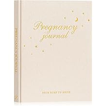 Lanpn My Pregnancy Journal Memory Book for First Time Mom, 156 Page Pregnant Announcement Must Have Planner, Mom to Be Scrapbook Keepsake Gift Pregnancy Tracking Diary for Expecting New Parent Beige