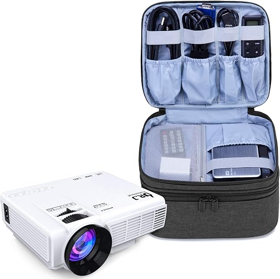LUXJA Carrying Bag Compatible with DR.J Mini Projector, Black | Portable Case for Most Mini Projector and Accessories