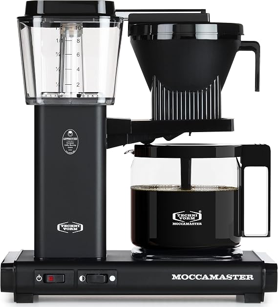 Technivorm Moccamaster 59656 KBG, 10-Cup Coffee Maker, 40 oz, Matte Black