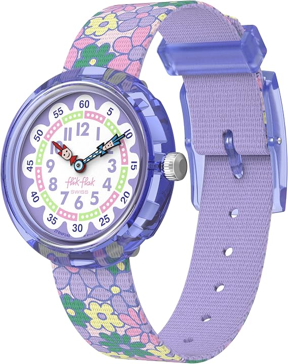 Flik Flak Girl Kids Watch Biosourced Quartz Waterproof Flower Fields