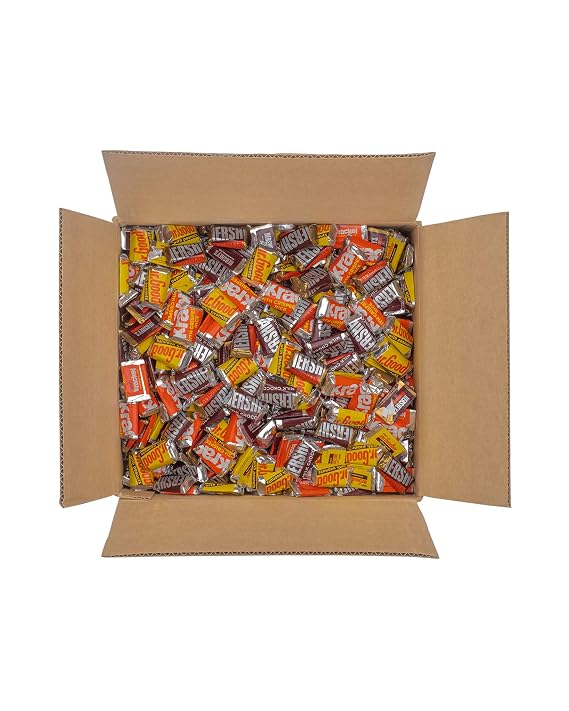HERSHEY'S Chocolate Candy Bar Assortment, Miniatures (Hershey's, Krackel, Mr Goodbar, Special Dark), 25 Pound Bulk Candy