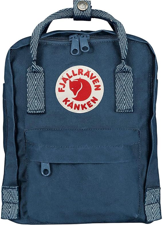 Fahrlaven Kanken Mini Royal Blue-Goose Eye Backpack