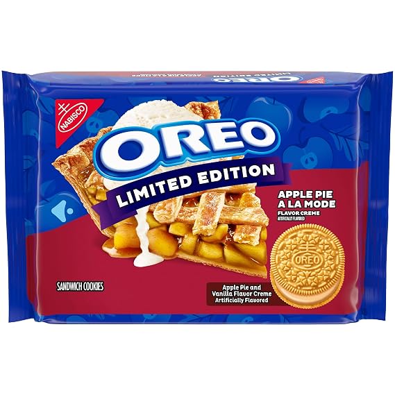 OREO Apple Pie a la Mode Sandwich Cookies, Limited Edition, 10.68 oz