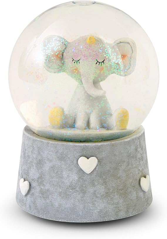 Mousehouse Gifts - Elephant Musical Snow Globe, Music Box Gift for Newborn or Children