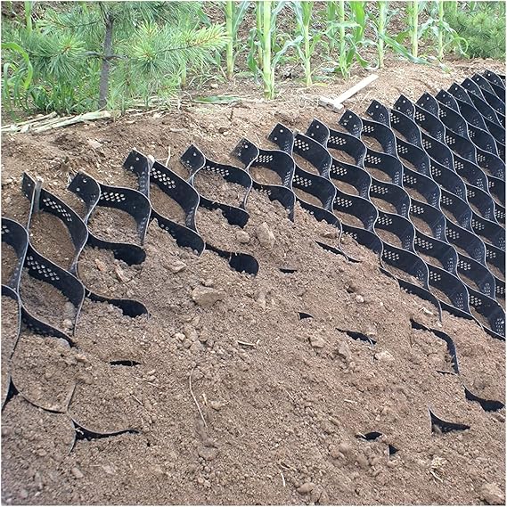 Heavy Duty 2-Inch Honeycomb Geo Grid for Slope Erosion Control - Permeable Paver System for Patios, Driveways, Gardens & Sheds - Available in 6.5ft to 20ft Widths