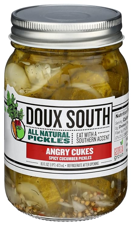 Doux South, Pickles Angry Cukes, 16 Ounce
