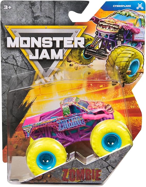 Monster Jam 2026 Official 1:64 Diecast Truck Series 45 Cyberflare Zombie