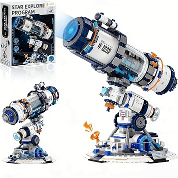 Space Telescope Building Set with Lighting, Models Kits for Adults and Teens to Explore The Solar System and Starry Skies, STEM Birthday Holiday for Space Enthusiasts, Kids 8+ (995 PCS)