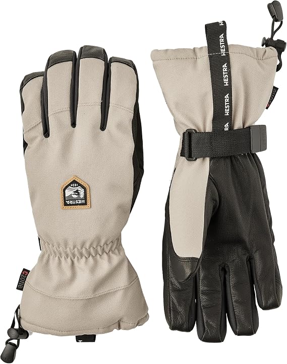 Hestra Unisex CZone Mountain 5-Finger Glove, Waterproof, Windproof | Leather alpine ski glove for men & women