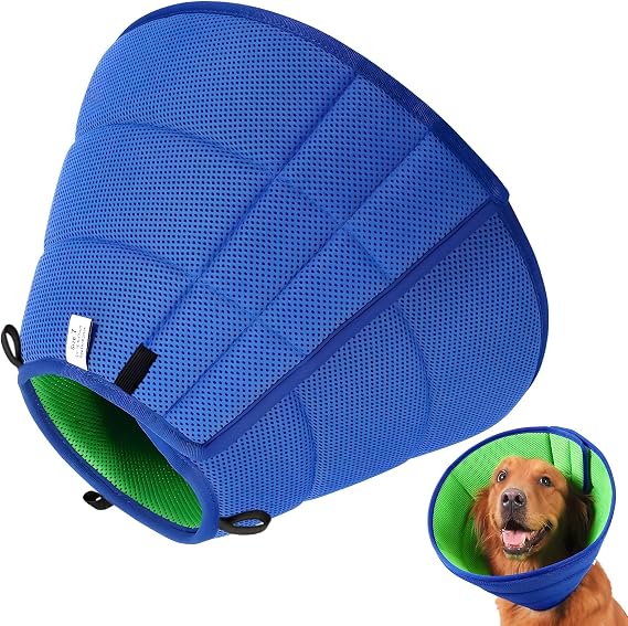 Soft Collar For Dogs,collar for dogs cone collar alternative for Pets Prevent Licking,Dog Donut Collar,Adjustable Neck Recovery Collars for Pets, Dog Recovery Colla (L -Blue green)