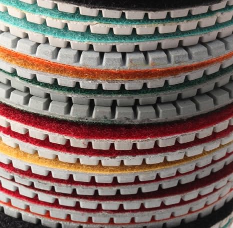 Granite Diamond 5" 125mm Polishing Pads 7 Pieces Grit 15-6000 Best Value Concrete Marble Travertine Terrazzo Engineer Stone Counter top Floor Renew Glass Sander