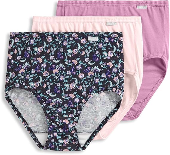 Jockey Women's Underwear Plus Size Elance Brief - 3 Pack, Beloved Pink, 9
