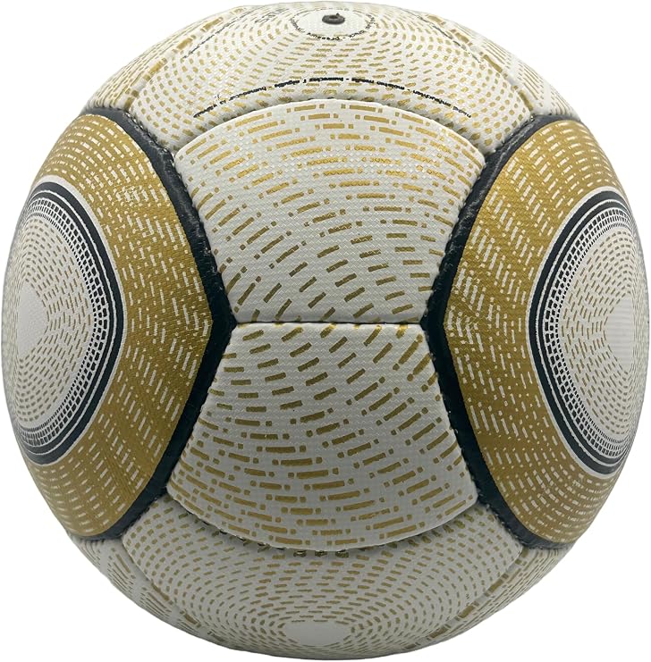 2010 South Africa World Cup Soccer Ball Golden Jobulani Replica | Collectible Hand-Stitched Final Match Football | Size 5 White & Gold Limited Edition Gift for Soccer Fans