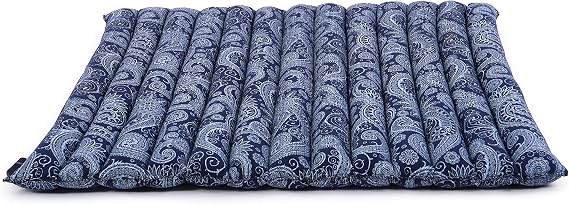 Leewadee Zabuton Seating Cushion Square Floor Seat for Meditation Exercises, Light Yoga Mat Filled with Kapok