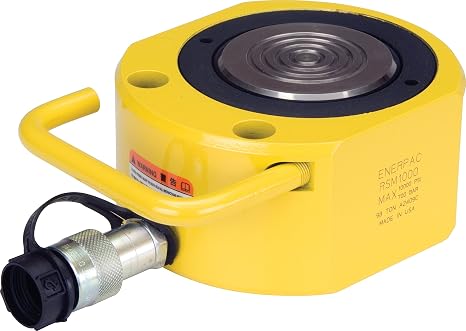 Enerpac RSM-1500 Flat Jac Single-Acting Low-Height Hydraulic Cylinder with 150-Ton Capacity, Single Port, 0.63" Stroke Length