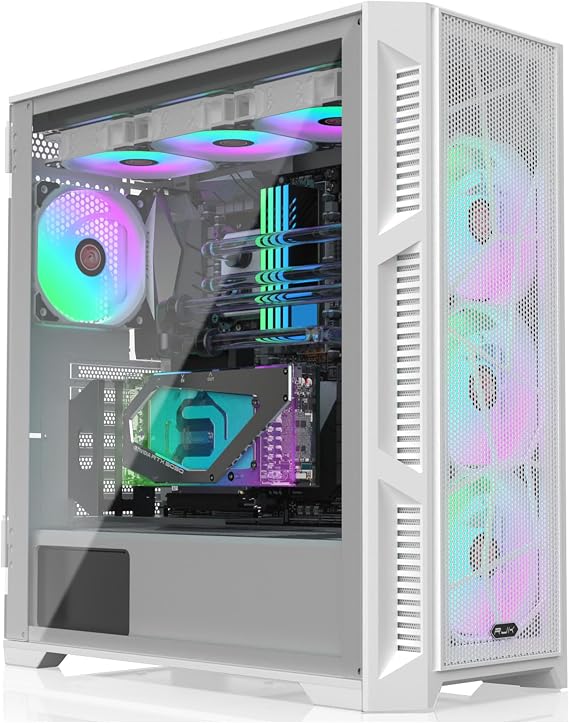 RAIJINTEK PONOS Ultra MS4 E-ATX Mid Tower PC Case, White