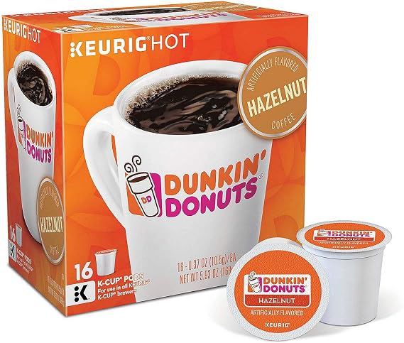 Keurig Dunkin 'ヘーゼルナッツコーヒー16-ct。k-cupポッド