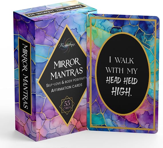 Mirror Mantras | Daily Self Love Affirmation Cards | 55 Count | A gentle invitation to nurture a kinder, stronger inner voice