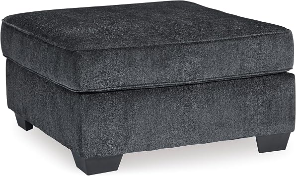 Signature Design by Ashley Altari Modern Square Oversized Ottoman, Dark Gray