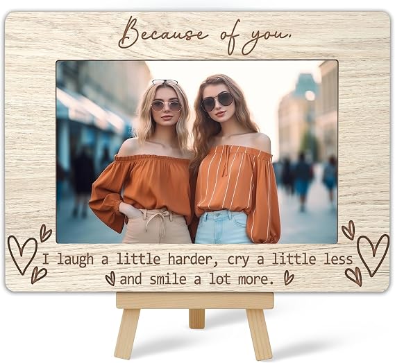 Best Friends Picture Frame 4x6, Bff Gifts for Girls