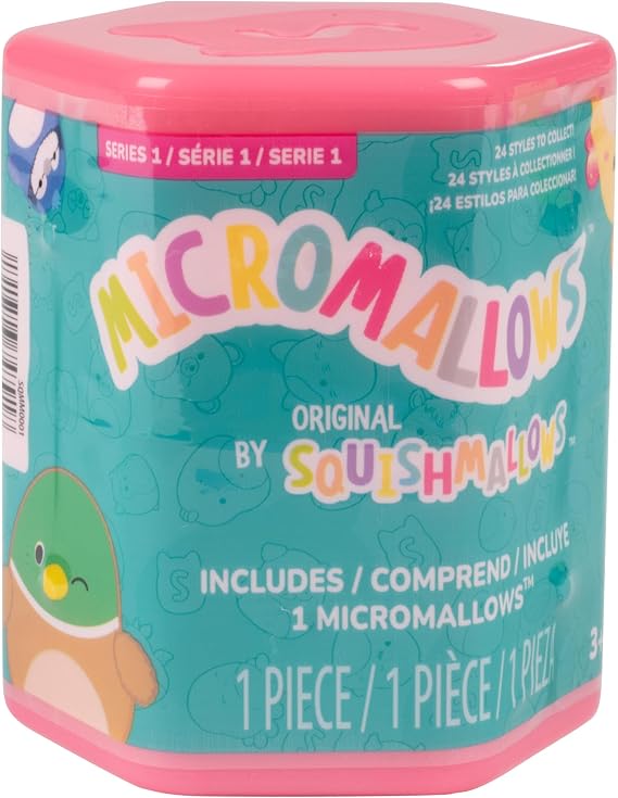 Squishmallows Micromallows Series 1 Mystery Mini Single Jazwares Plush | Soft Squishy Collectible Blind Little Figure Capsules Stuffed Animal Toy Gift for Kids, Boys & Girls