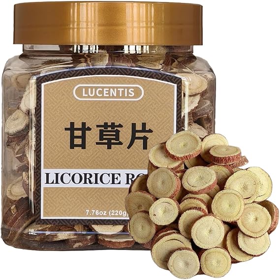Premium Licorice Root Tea Slices  7.76oz (220g) 100% Natural, Cut & Sifted for Soothing & Digestive Support