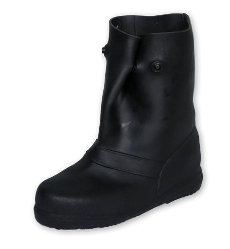 TREDS 14859 Super Tough 12" Pull-On Stretch Rubber Overboots for Rain, Slush, Snow and Construction, X-Small (One Pair)