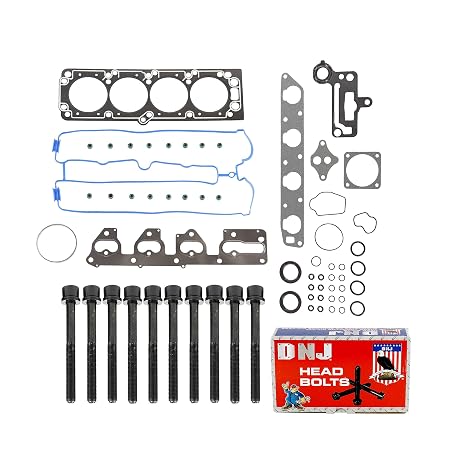 DNJ HGB540 Engine Cylinder Head Gasket Set with Head Bolt Kit, Complete Repair Set for 2006-2008 Suzuki Forenza Reno 2.0L L4 16V DOHC 1998cc