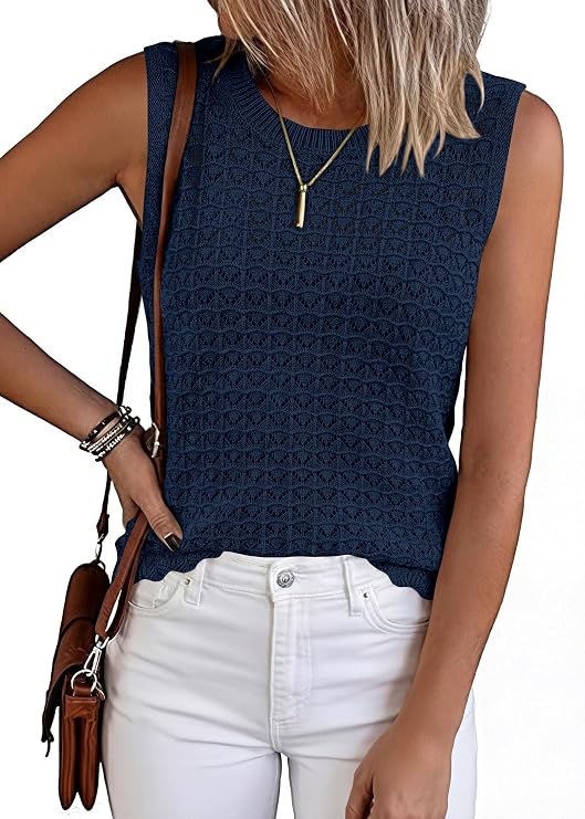 KIRUNDO Crochet Tops for Women 2026 Spring Summer