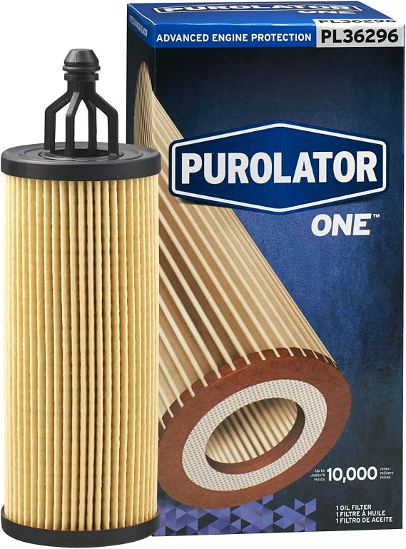Purolator PL36296 PurolatorONE Advanced Engine Protection Cartridge Oil Filter Compatible With Jeep Grand Cherokee, Wrangler, Chrysler Pacifica, Dodge Grand Caravan, Charger, Durango and Ram 1500 | Keeps clean oil flowing and protects the engine at every oil change; correct-fit, direct-fit OE replacement spin-on.
