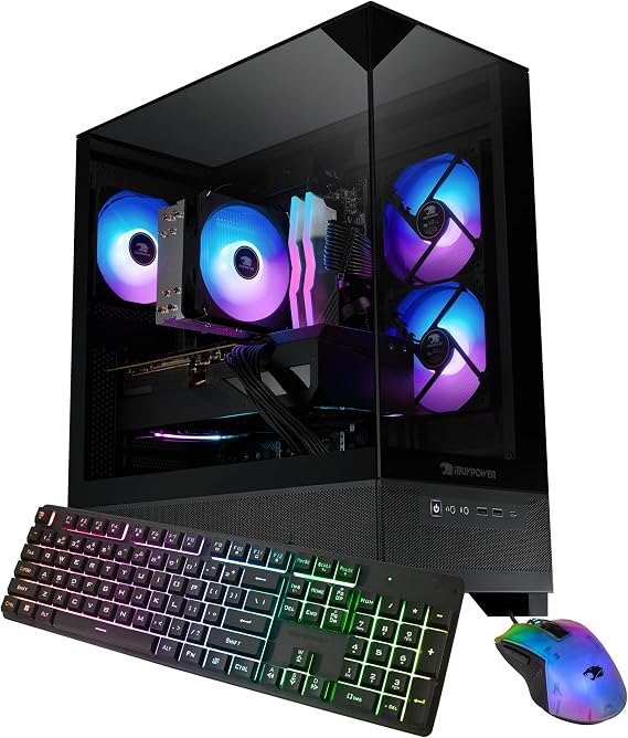 iBUYPOWER Element SE Gaming PC Desktop Computer AMD Ryzen 5 5500 CPU, NVIDIA GeForce RTX 5060 8GB GPU, 16GB DDR4 3200MHz RAM, 1TB NVMe SSD, Windows 11 Home, Gamer Keyboard and Mouse - ESA5N5601